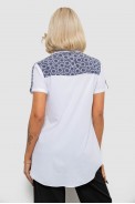 Сорочка класична з принтом, колір біло-синій, 230R7214-1 - фото № 3