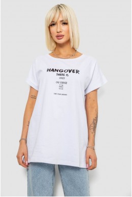 Футболка женская с принтом, цвет бело-черный, 244R2402