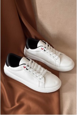 Кеди чоловічі, колір біло-чорний, 248RR191