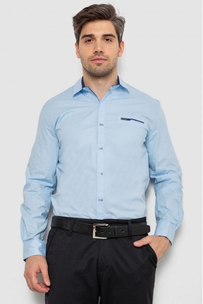 Рубашка мужская, цвет голубой, 214R7008