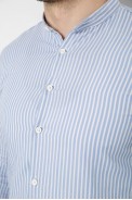 Рубашка мужская в полоску, цвет голубой, 186R2091 - фото № 4