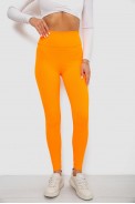 Лосины однотонные в рубчик, цвет оранжевый, 244R312-5 - фото № 0