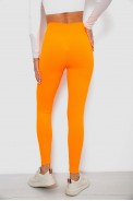 Лосины однотонные в рубчик, цвет оранжевый, 244R312-5 - фото № 3