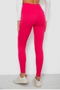 Лосины однотонные в рубчик, цвет розовый, 244R312-5 - фото № 3