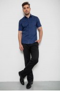 Мужская рубашка с принтом, цвет синий, 186R7108 - фото № 1