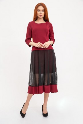 Сукня жіноча, колір бордовий, 119R461