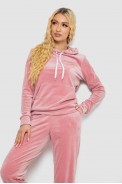 Спортивный костюм женский велюровый  -уценка, цвет розовый, 238R58570-U-5 - фото № 1