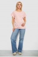 Футболка женская однотонная, цвет персиковый, 244R2300 - фото № 1
