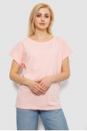 Футболка женская однотонная, цвет персиковый, 244R2300 - фото № 0