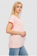Футболка женская однотонная, цвет персиковый, 244R2300 - фото № 2