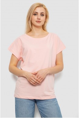 Футболка женская однотонная, цвет персиковый, 244R2300