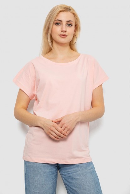 Футболка женская однотонная, цвет персиковый, 244R2300