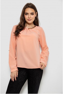 Блуза однотонная  -уценка, цвет персиковый, 230R306-U-142