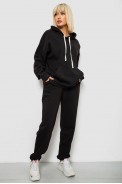 Спортивный костюм женский однотонный, цвет черный, 244R1070AG - фото № 0