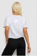Футболка женская с принтом, цвет белый, 221R9905 - фото № 3