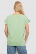 Футболка женская однотонная, цвет оливковый, 244R2300 - фото № 3