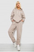 Спортивный костюм женский однотонный, цвет бежевый, 244R1070AG - фото № 0