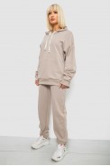 Спортивный костюм женский однотонный, цвет бежевый, 244R1070AG - фото № 2