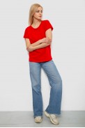 Футболка женская однотонная, цвет красный, 244R2300 - фото № 1