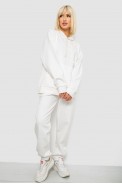Спортивный костюм женский однотонный, цвет молочный, 244R1070AG - фото № 0