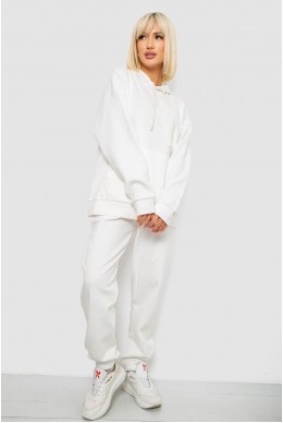 Спортивный костюм женский однотонный, цвет молочный, 244R1070AG