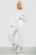 Спортивный костюм женский однотонный, цвет молочный, 244R1070AG - фото № 2