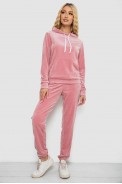 Спортивный костюм женский велюровый  -уценка, цвет розовый, 238R58570-U-15 - фото № 0