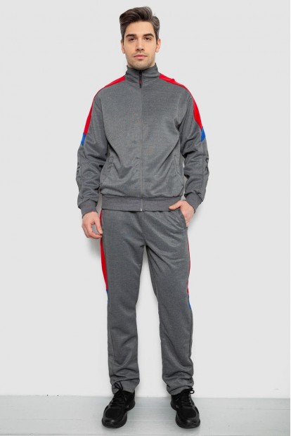 Спортивный костюм мужской двухнитка  -уценка, цвет серый, 129R5215-U-6