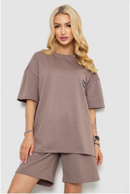 Костюм женский повседневный, цвет мокко, 241R5004