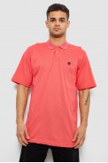 Поло чоловіче однотонне, колір кораловий, 244R1798 - фото № 0