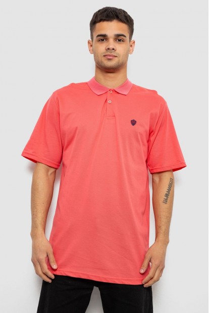 Поло чоловіче однотонне, колір кораловий, 244R1798
