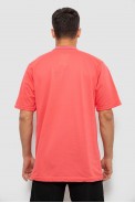 Поло чоловіче однотонне, колір кораловий, 244R1798 - фото № 3