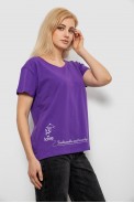 Футболка женская с принтом, цвет фиолетовый, 244R2304-5 - фото № 2