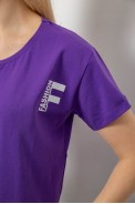 Футболка женская с принтом, цвет фиолетовый, 244R2304-5 - фото № 4