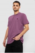 Поло мужское однотонное, цвет сливовый, 244R1798 - фото № 2