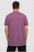 Поло мужское однотонное, цвет сливовый, 244R1798 - фото № 3