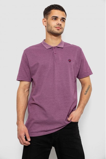 Поло мужское однотонное, цвет сливовый, 244R1798
