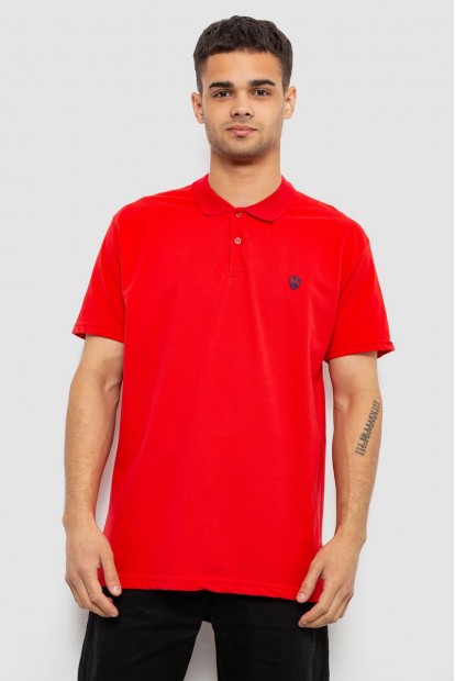 Поло чоловіче однотонне, колір червоний, 244R1798