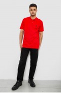 Поло чоловіче однотонне, колір червоний, 244R1798 - фото № 1