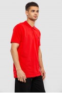 Поло чоловіче однотонне, колір червоний, 244R1798 - фото № 2