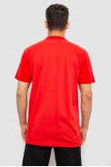 Поло чоловіче однотонне, колір червоний, 244R1798 - фото № 3