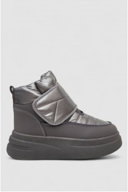 Дутики женские зимние на меху, цвет серый, 248RLM10