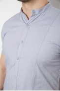 Рубашка мужская однотонная, цвет серый, 186R2043 - фото № 4