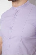 Рубашка мужская однотонная, цвет сиреневый, 186R2043 - фото № 4