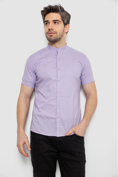 Сорочка чоловіча однотонна, колір бузковий, 186R2043