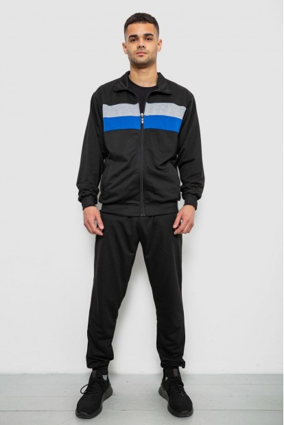 Спортивный костюм мужской двухнитка, цвет черный, 244R9167