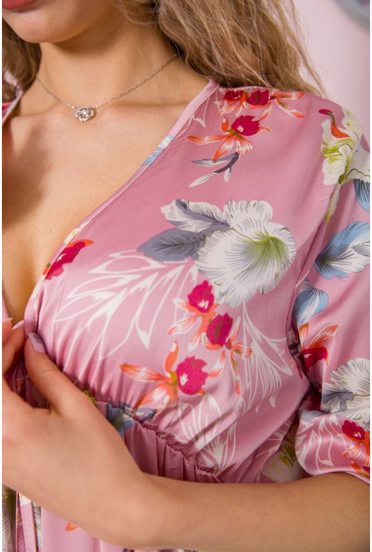 Купить Платье с цветочным принтом, цвет розовый, 115R400 - Фото №6