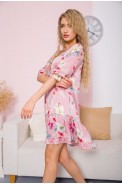 Платье с цветочным принтом, цвет розовый, 115R400