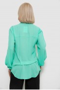 Блуза однотонна  -уцінка, колір м'ятний, 230R1162-U-9 оптом - фото № 3