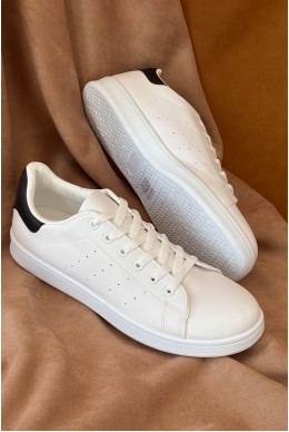 Кеды мужские, цвет бело-черный, 248RR220